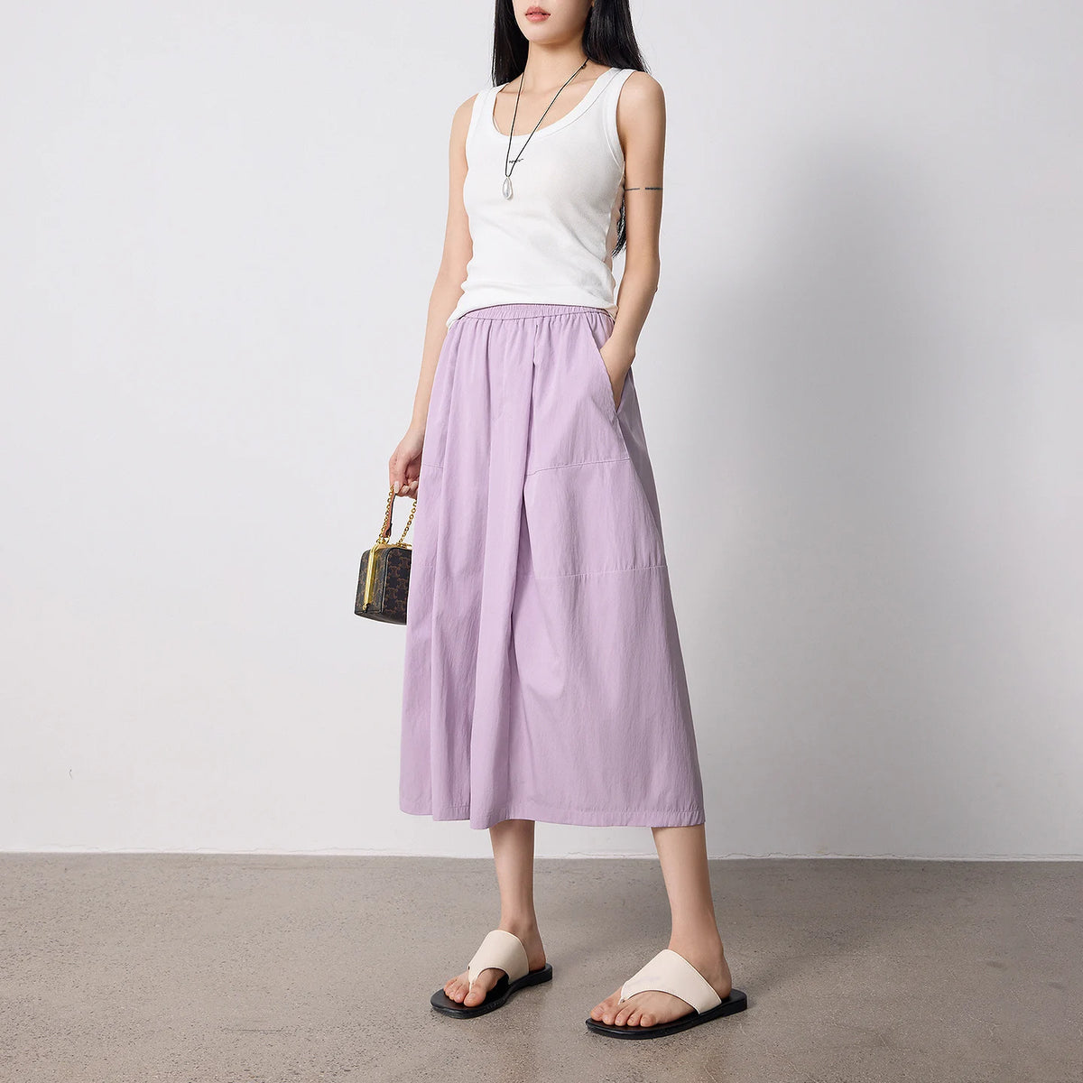 Cropped Wide-Leg Culottes