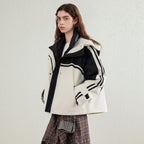 Colorblock Hooded Jacket with Quilted Liner