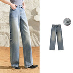 Straight-Leg Washed Jeans