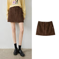 Seamed A-Line Mini Skirt
