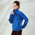 High-Neck Half-Zip Sweatshirt