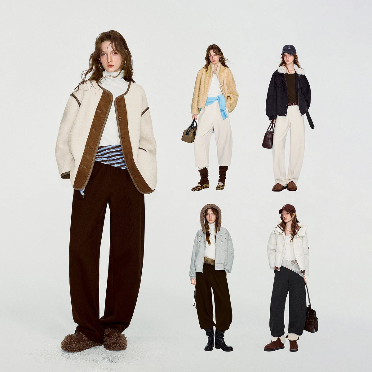 Curved-Leg Pull-On Pants