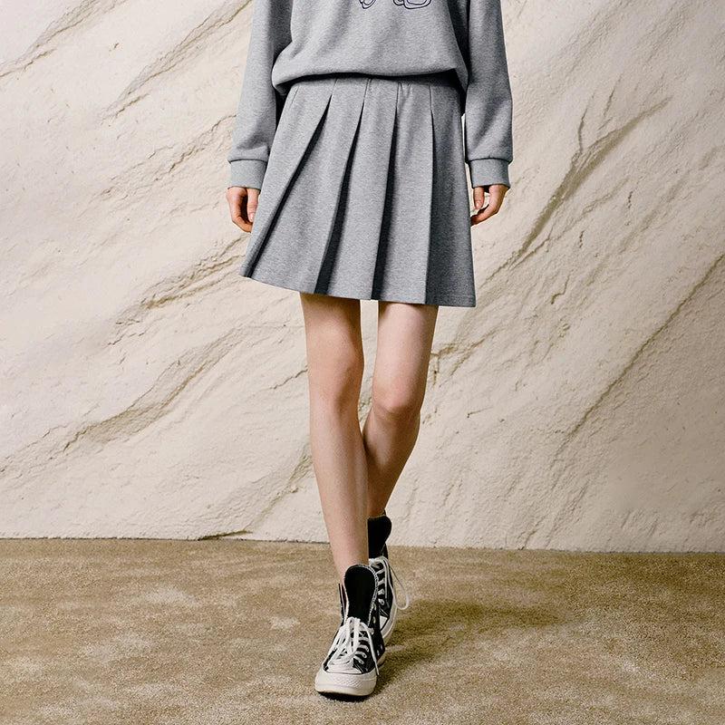 Floral Sweatshirt and Mini Skirt Set