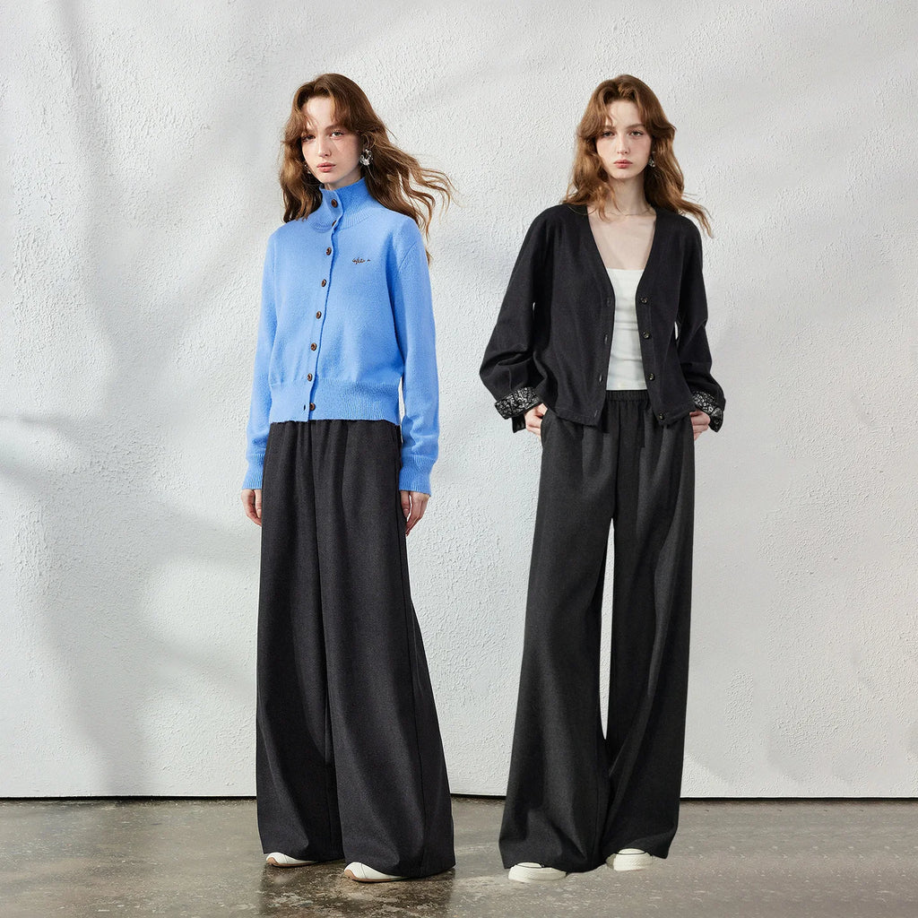 Pleated Wide-Leg Pants