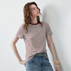 Striped Crewneck Short-Sleeve Tee