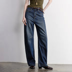 Seamed Barrel-Leg Jeans