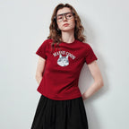 Cat Graphic Crewneck Tee