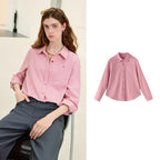 Relaxed Long-Sleeve Button-Up Shirt