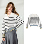 Striped Polo Cardigan