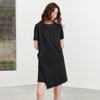 Asymmetric-Hem T-Shirt Dress