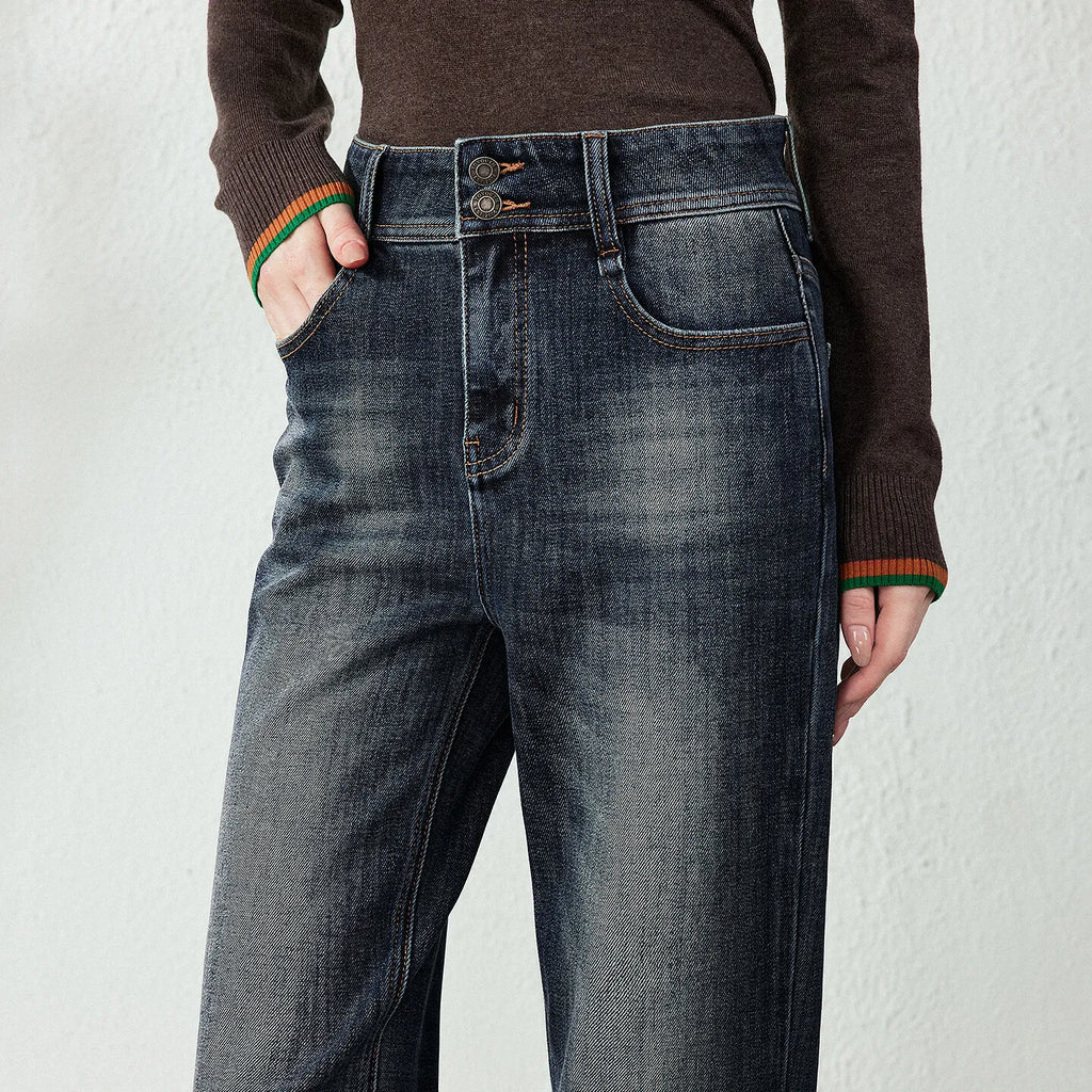 Cropped Slim Straight-Leg Jeans