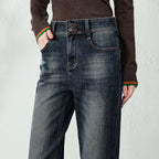 Cropped Slim Straight-Leg Jeans