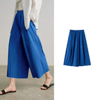 Pleated Wide-Leg Culottes