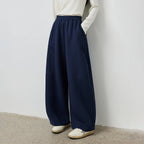 Elastic-Waist Wide-Leg Pants