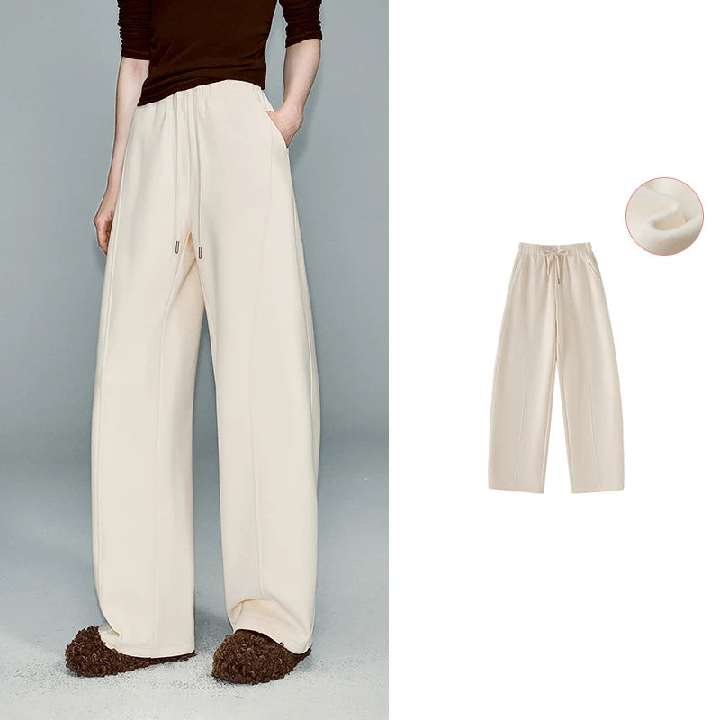 Seam-Detail Wide-Leg Sweatpants