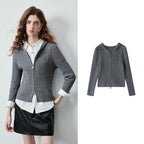 Ribbed Hooded Zip Cardigan
