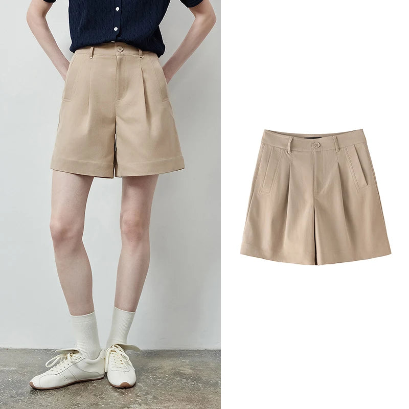 Pleated Tailored Shorts