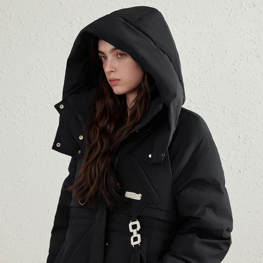 Drawstring Hooded Puffer Jacket