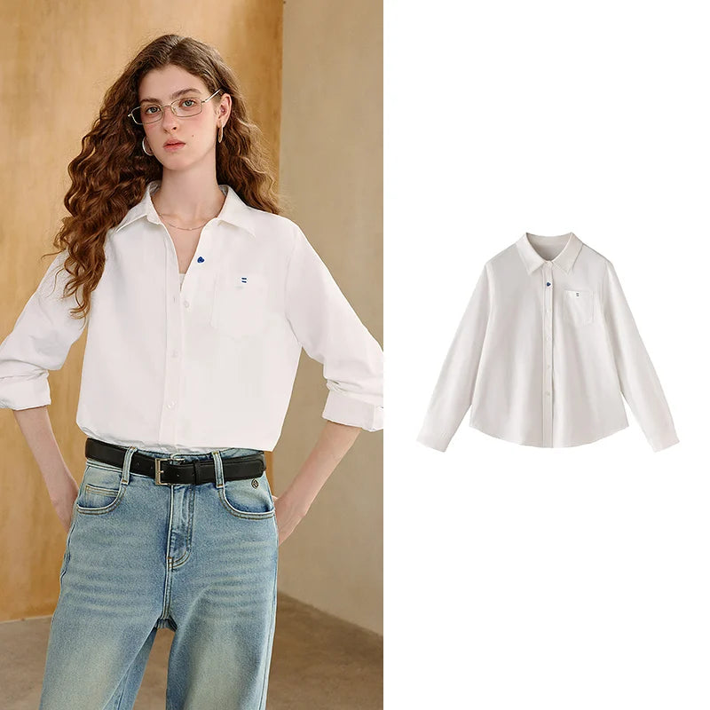 Relaxed Long-Sleeve Button-Up Shirt