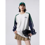 Colorblock Raglan Crewneck Sweatshirt