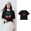 Apple-Motif Crewneck Tee
