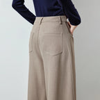 Draped Wide-Leg Pants