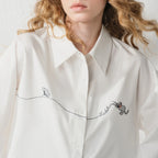 Graphic Long-Sleeve Button-Up Shirt