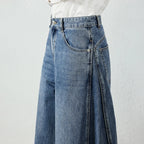 Seam-Detail Wide-Leg Jeans