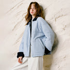 Contrast-Collar Quilted Jacket