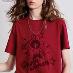 Slogan Graphic Crewneck Tee