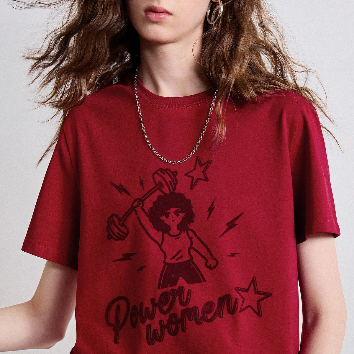 Slogan Graphic Crewneck Tee