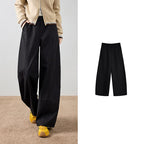Seam-Detail Barrel-Leg Pants