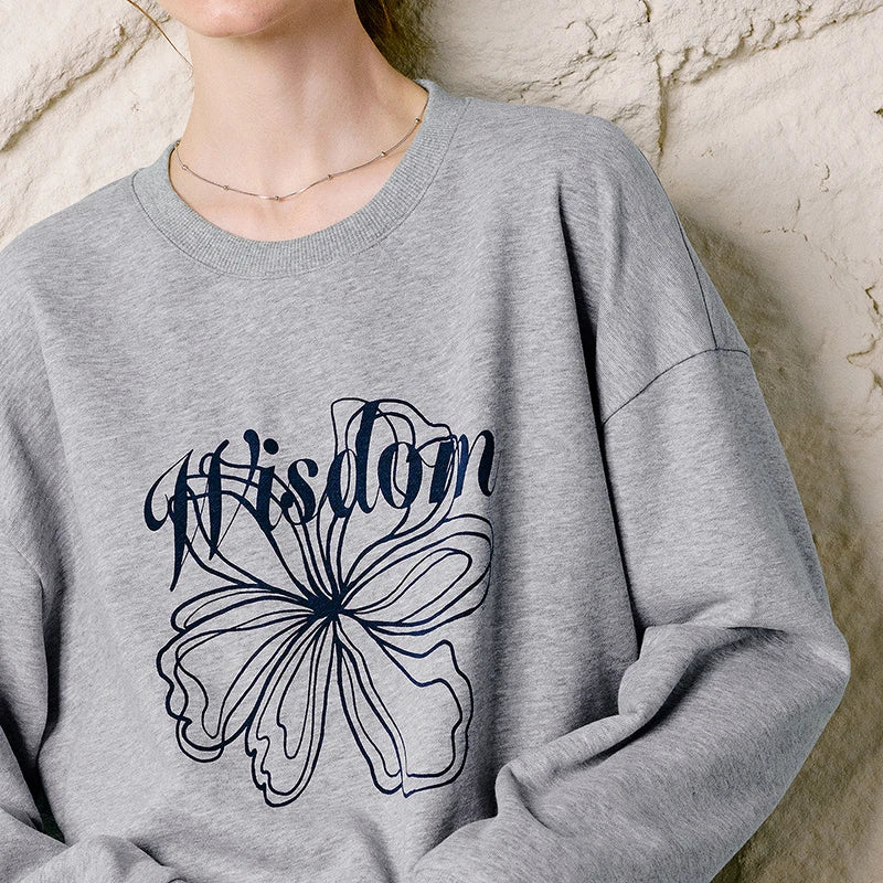 Floral Sweatshirt and Mini Skirt Set