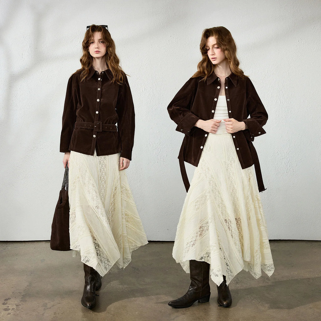 Belted Collared Jacket