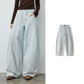 Seamed Curved-Leg Jeans