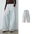Seamed Curved-Leg Jeans