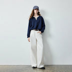 Layered-Look V-Neck Sweatshirt