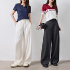 Pleated Wide-Leg Pants