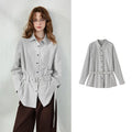Belted Gingham Longline Shirt