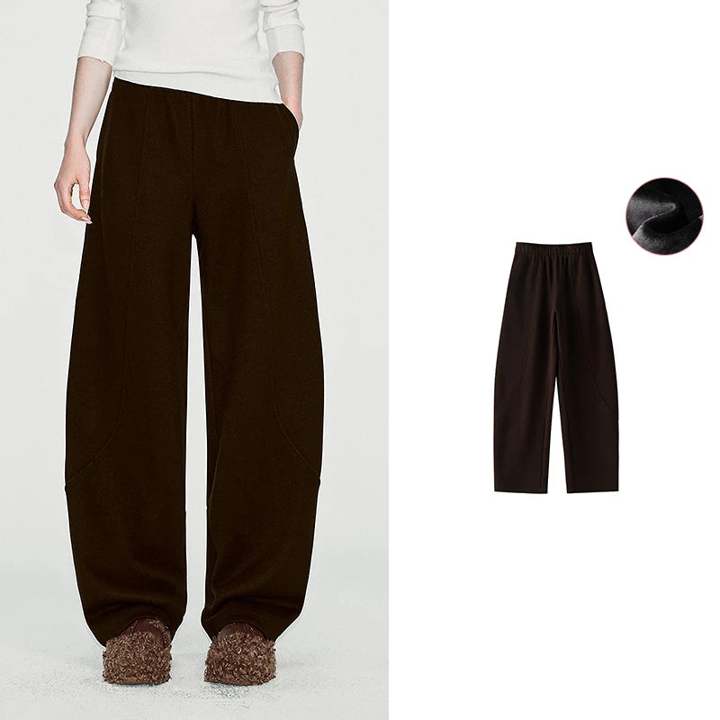 Curved-Leg Pull-On Pants