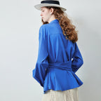 Tie-Waist Button-Front Shirt