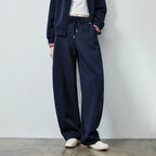 Drawstring Curved-Leg Pants
