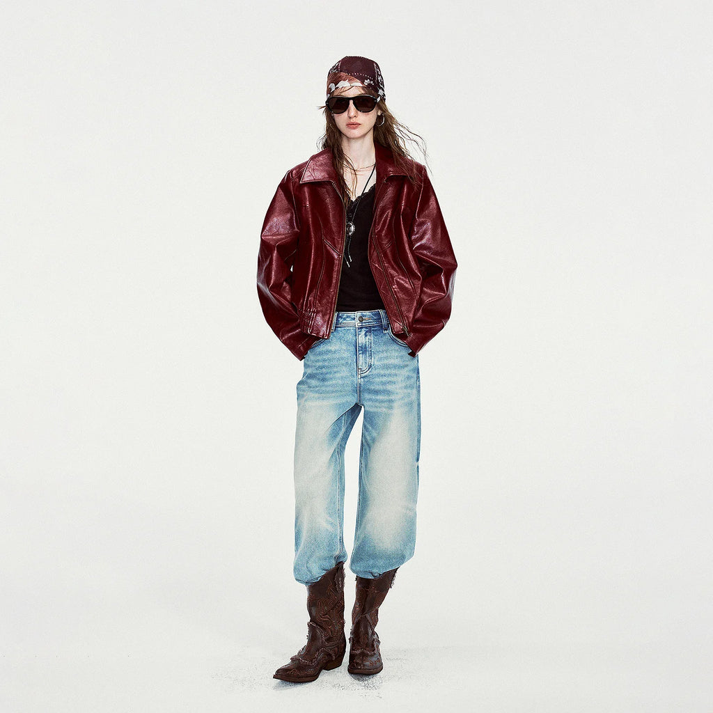 Glossy Zip-Front Jacket
