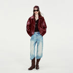 Glossy Zip-Front Jacket