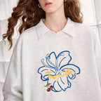 Floral Graphic Crewneck Sweatshirt