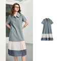 Colorblock Polo Midi Dress