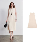 Sleeveless A-Line Midi Dress