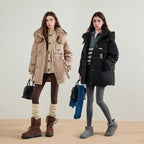 Drawstring Hooded Puffer Jacket