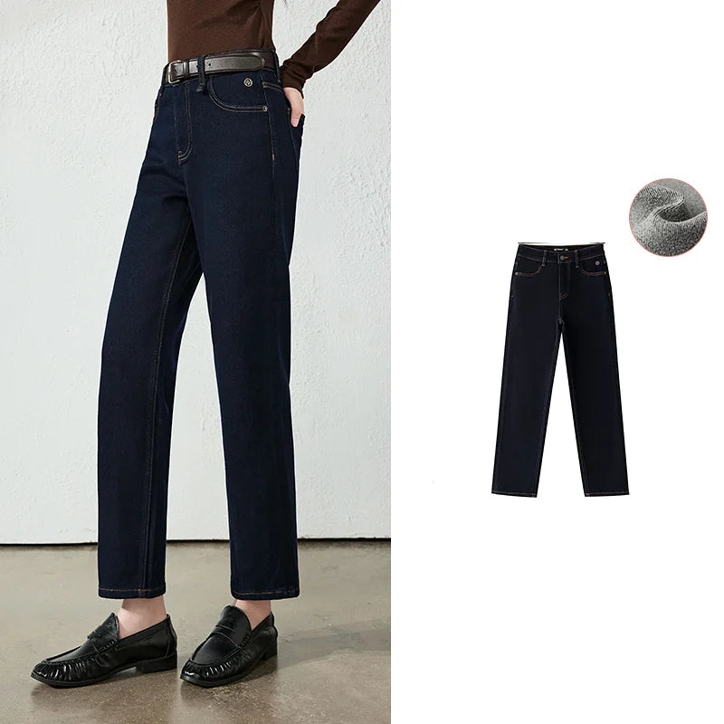 Cropped Straight-Leg Jeans