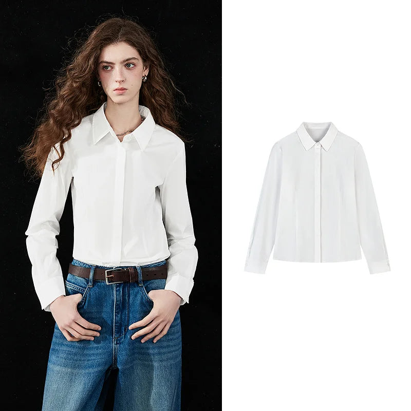Seam-Detail Button-Front Shirt